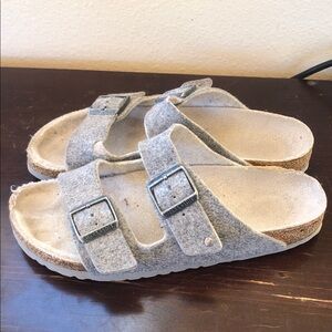 Wool Birkenstock sandals